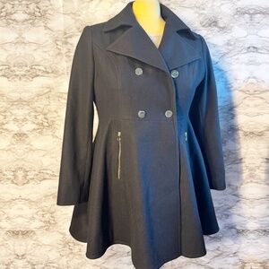 Apt 9 Black Skirted Pea Coat